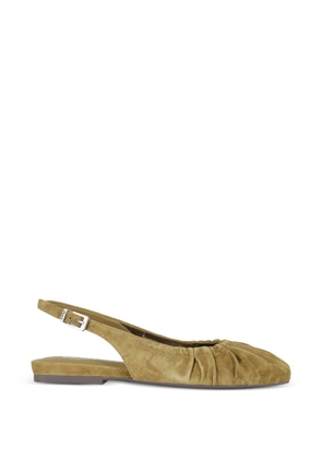 Ash gathered slingback ballet flats - Green