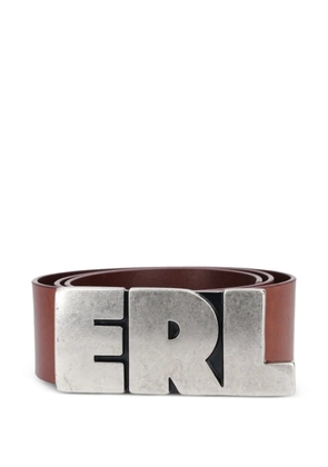 ERL logo-plaque belt - Brown