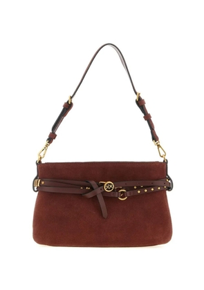PINKO studded shoulder bag - Brown