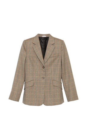 Alexander McQueen Country Check Single-breasted blazer - Brown