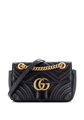 Gucci Pre-Owned GG Marmont Flap Bag Matelasse Leather Mini crossbody bag - Black