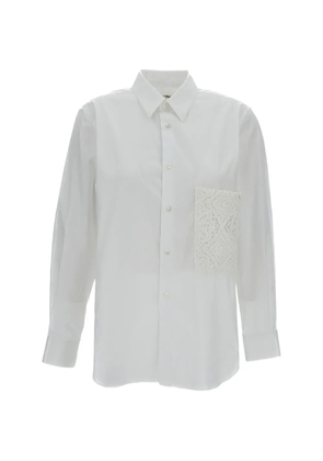 Comme Des Garçons lace-detail shirt - White