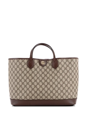 Gucci Pre-Owned Ophidia Top Handle Shopping GG Coated Canvas and Leather Medium tote bag - Brown
