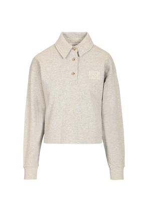 Maison Kitsuné embroidered polo knitwear - Grey