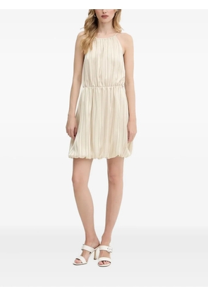 Armani Exchange striped halterneck mini day dress - Neutrals