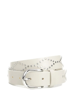 ISABEL MARANT Liliana studded leather belt - Neutrals