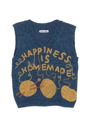 STORY mfg. Party knitted vest - Blue
