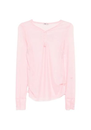 Open YY mesh hooked T-shirt - Pink