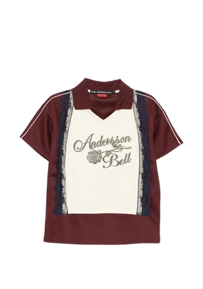 Andersson Bell lace polo jersey top - Red
