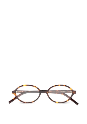 Kaleos Dottie round-frame glasses - Brown