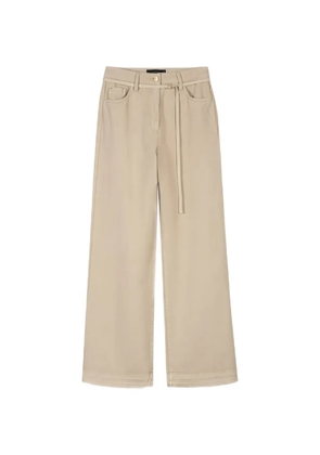 Luisa Cerano waist tie jeans - Neutrals