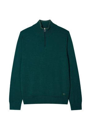 PS Paul Smith zip mock-neck jumper - Green