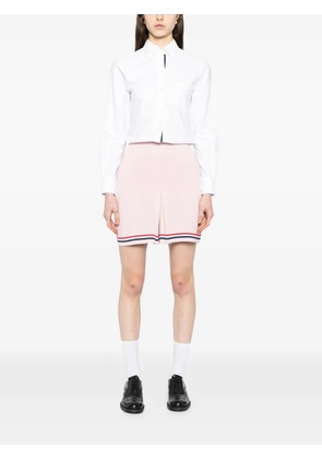 Thom Browne RWB-stripe box-pleated mini skirt - Pink