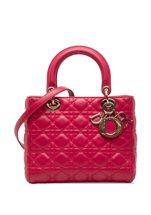 Christian Dior Pre-Owned 2014 Medium Lambskin Cannage Lady Dior satchel - Pink