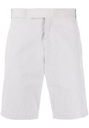 Thom Browne stripe-pattern tailored shorts - Grey