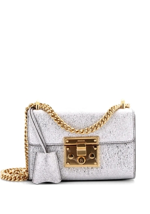 Gucci Pre-Owned Padlock Shoulder Bag Textured Metallic Leather Small crossbody bag