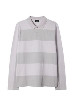 PS Paul Smith striped long-sleeve polo shirt - Grey