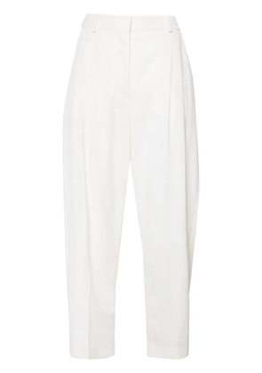 Stella McCartney tapered-leg cropped wool trousers - Neutrals