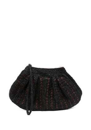 IBELIV trapezoid woven clutch beach bag - Black