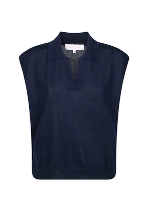 absolut cashmere polo sleeveless top - Blue