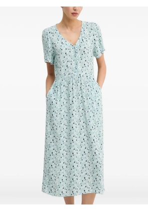 Marc O'Polo button-front floral print midi dress - Blue