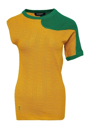 Kiko Kostadinov asymmetric knitted T-shirt - Yellow