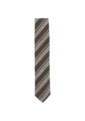 Lardini striped tie - Brown