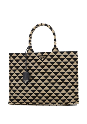 Prada Pre-Owned Symbole Shopper Jacquard Large tote bag - Black
