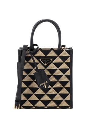 Prada Pre-Owned Symbole Shopper Tote Jacquard Mini crossbody bag - Black