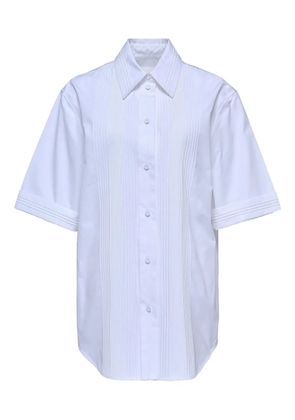 Jil Sander pleated short-sleeve shirt - White