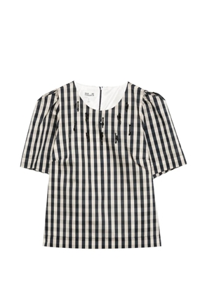 Baum Und Pferdgarten Minu beaded gingham top - Blue