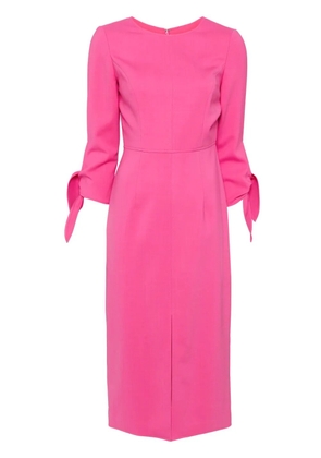 Carolina Herrera tied-cuffs midi dress - Pink