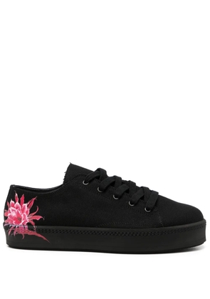 Y's floral-print sneakers - Black