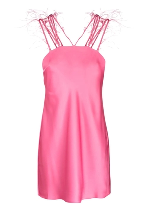 Cult Gaia feather-detailing sleeveless dress - Pink