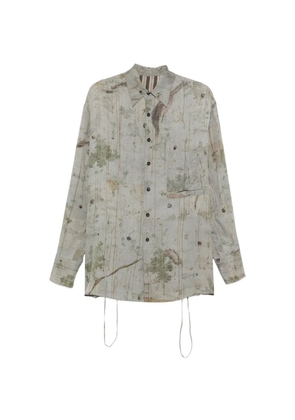 Ziggy Chen floral-print shirt - Grey