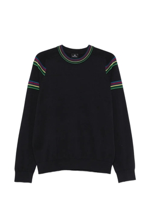 PS Paul Smith striped-trim sweater - Black