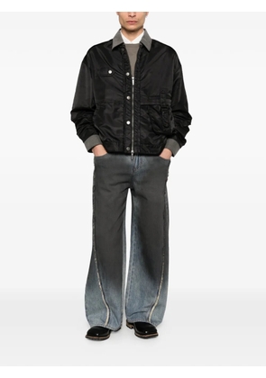 Feng Chen Wang button-details bomber jacket - Black