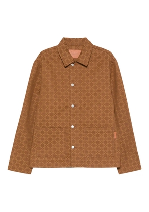 SANDRO button-up denim jacket - Brown