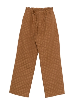 SANDRO patterned wide-leg jeans - Brown