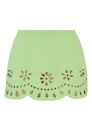Alexis cut-out floral skirt - Green