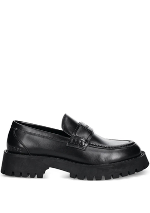 GUESS USA logo-plaque lug-sole loafers - Black
