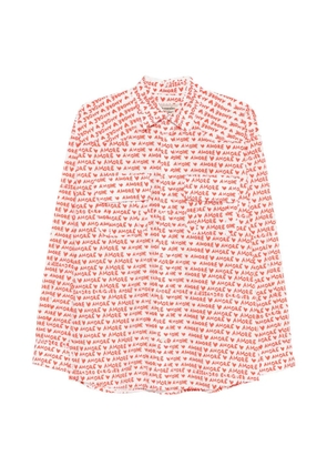 alessandro enriquez amore-pattern shirt - White