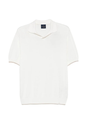 Paul & Shark textured short-sleeve polo shirt - White