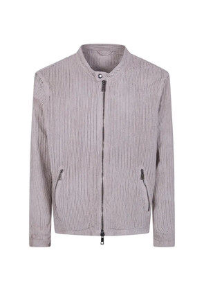 Giorgio Brato perforated zip jacket - Grey