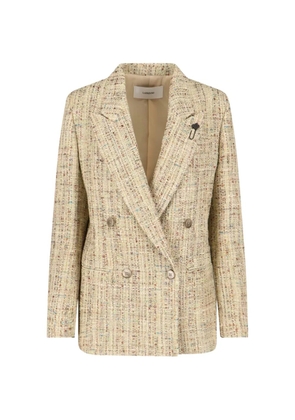 Lardini double-breasted textured blazer - Neutrals