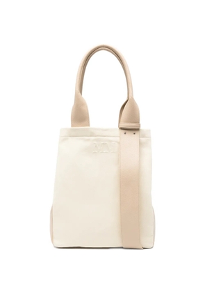 Max Mara logo-embossed tote bag - Neutrals