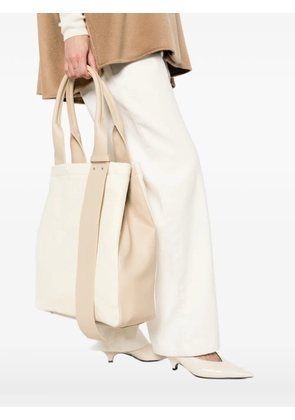 Max Mara logo-embossed tote bag - Neutrals