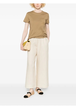 Max Mara logo-detail T-shirt - Brown