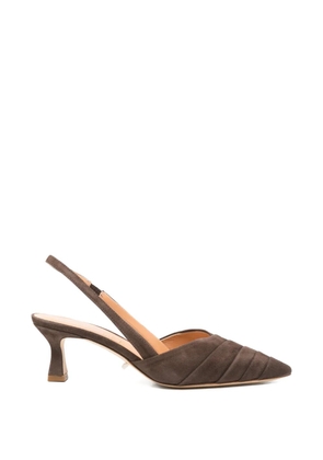 Julie Dee pleated slingback heeled pumps - Brown