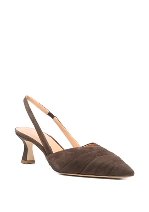 Julie Dee pleated slingback heeled pumps - Brown